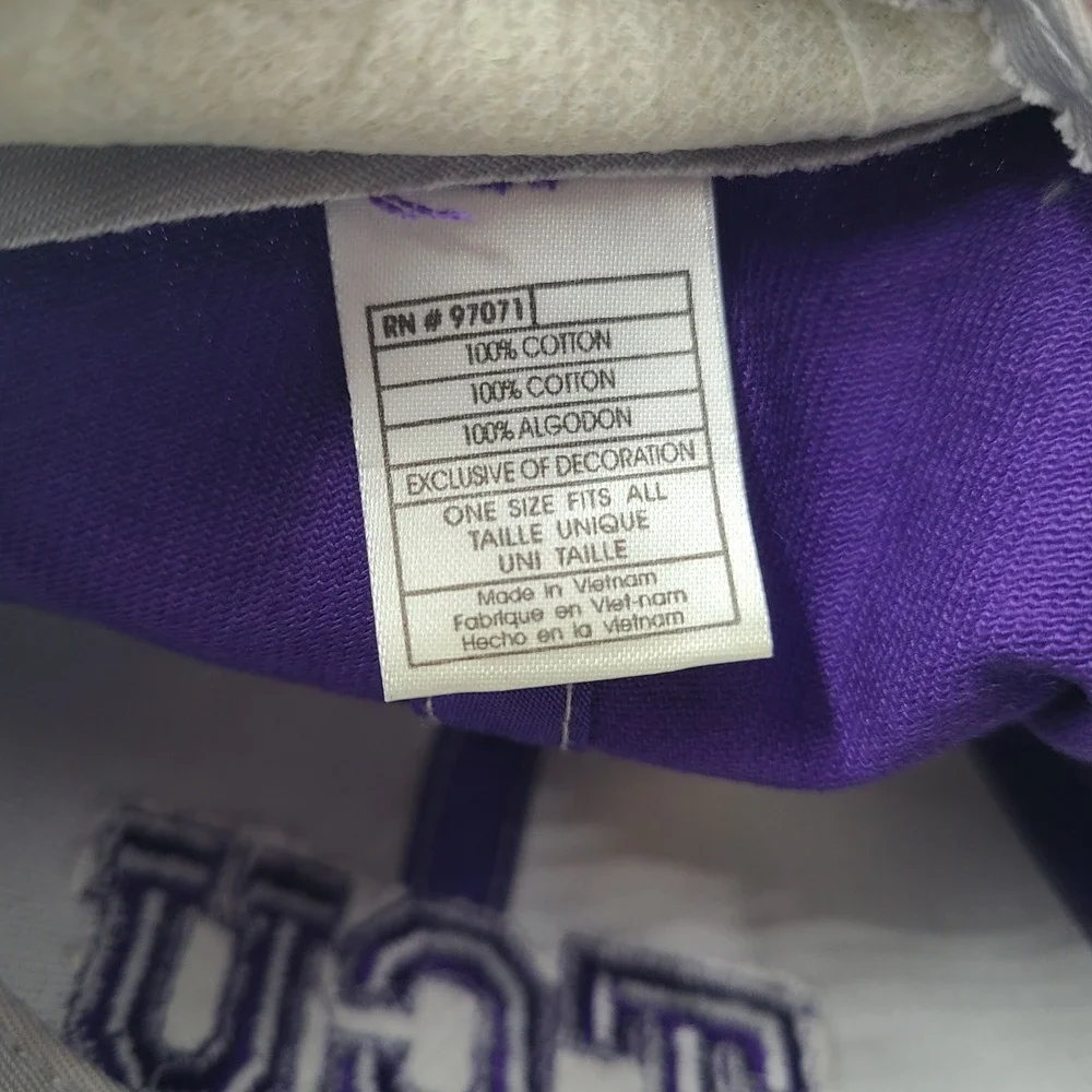 TCU Horned Frogs Hat Adjustable Captivating Headwear Gray Purple NCAA University